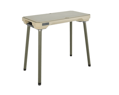 PECOS Table - Buckskin top, Texas Sage legs - three quarter view