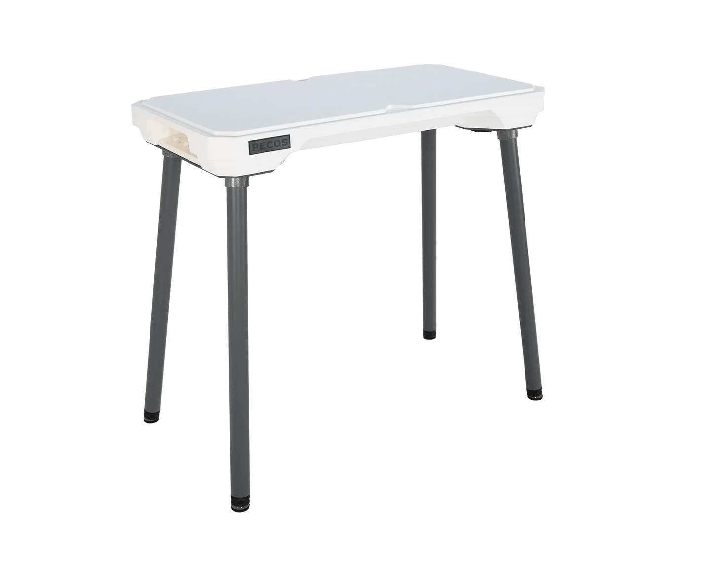 PECOS Table - Blanco top, Slate Gray legs - three quarter view