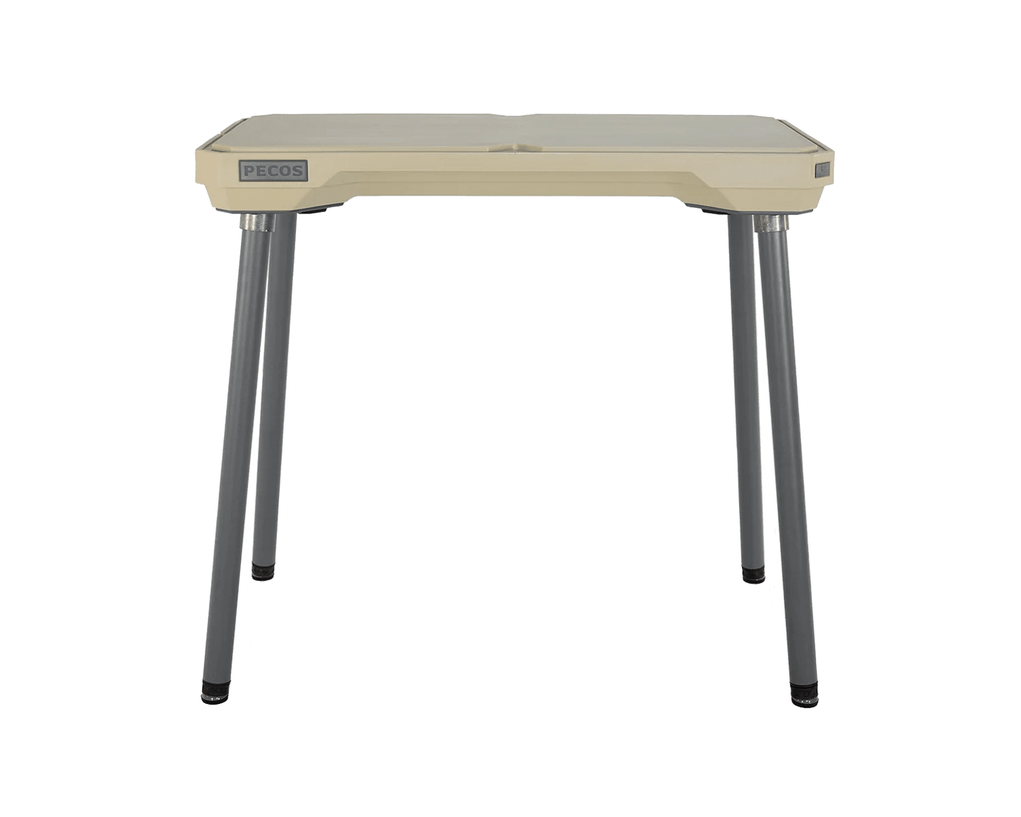 PECOS Table - Buckskin top, Slate Gray legs - top side view