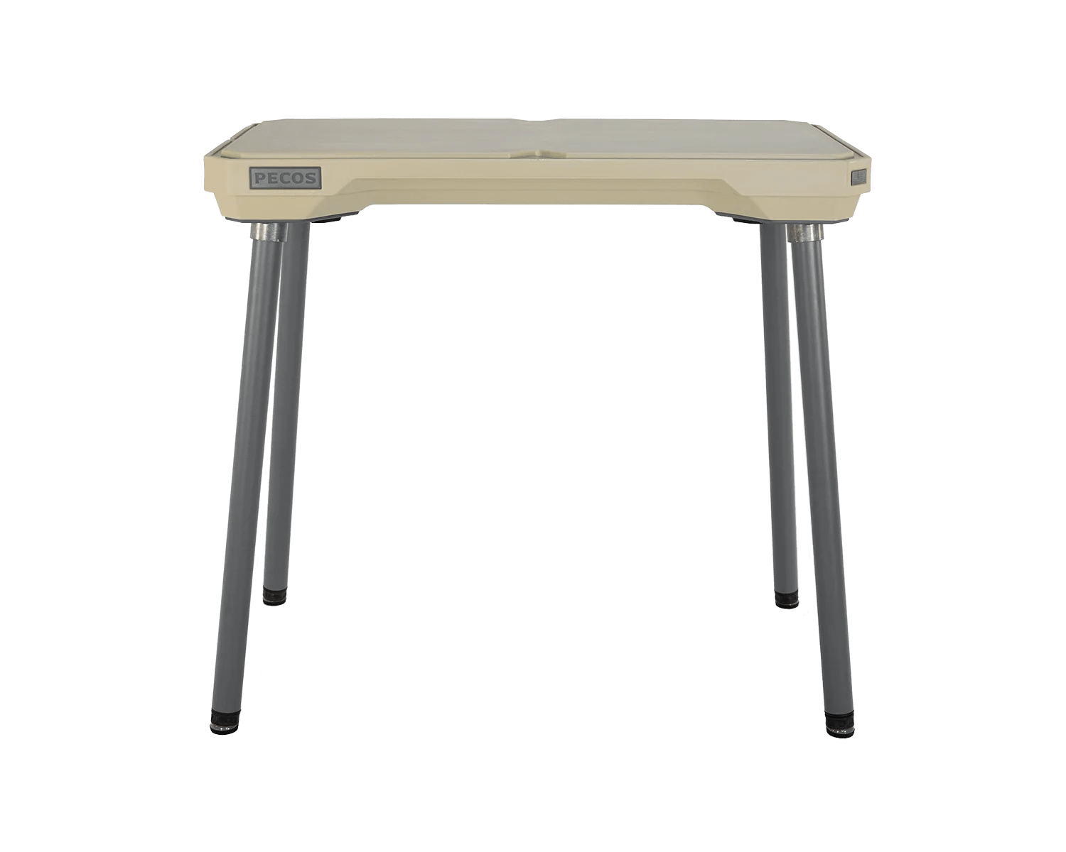 PECOS Table - Buckskin top, Slate Gray legs - top side view