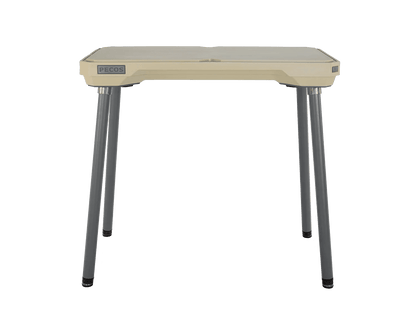 PECOS Table - Buckskin top, Slate Gray legs - top side view