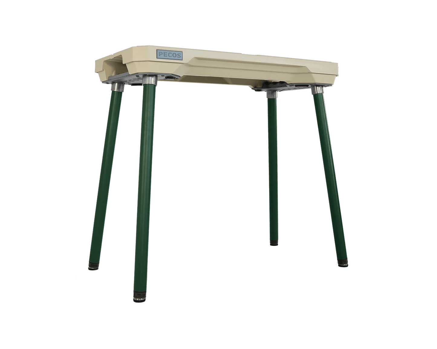 PECOS Table - Buckskin top, Forest Green legs - front view