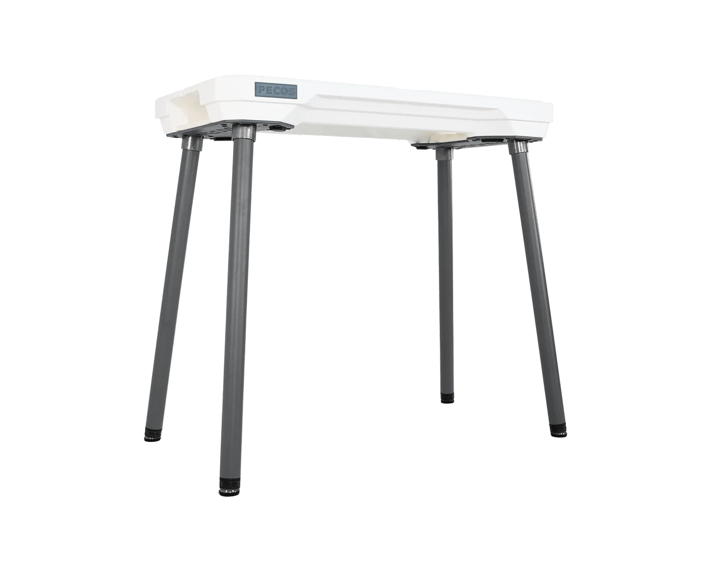 PECOS Table - Blanco top, Slate Gray legs - front view