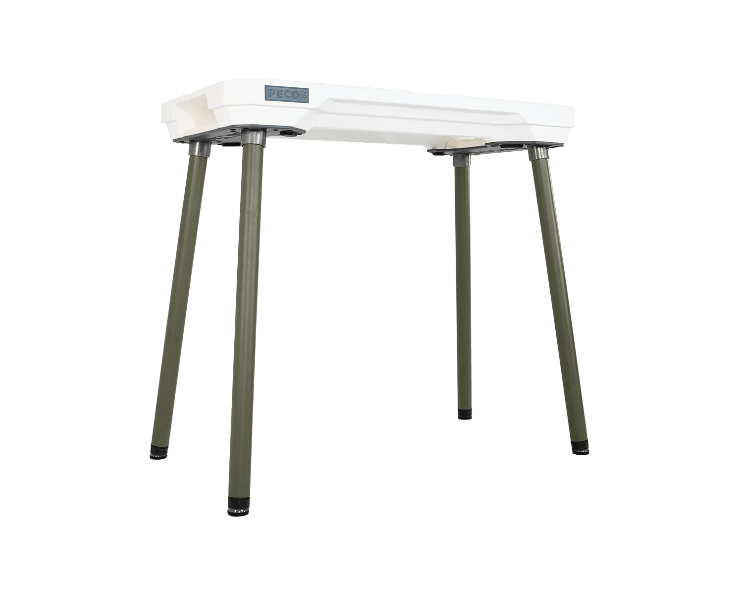 PECOS Table - Blanco top, Texas Sage legs - front view