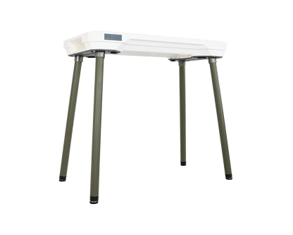 PECOS Table - Blanco top, Texas Sage legs - front view